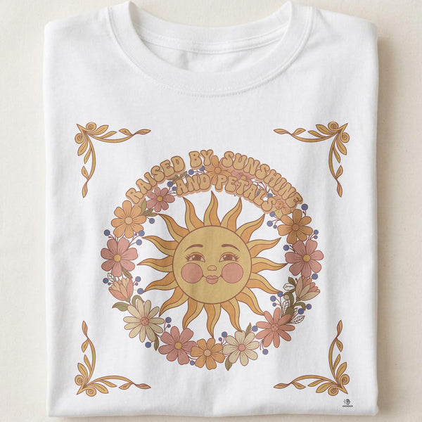 RAISED BY SUNSHINE AND PETALS | Flower Child T-shirt