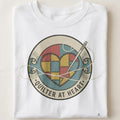 QUILTER AT HEART | Fun T-Shirt for Quilting Enthusiasts - close up