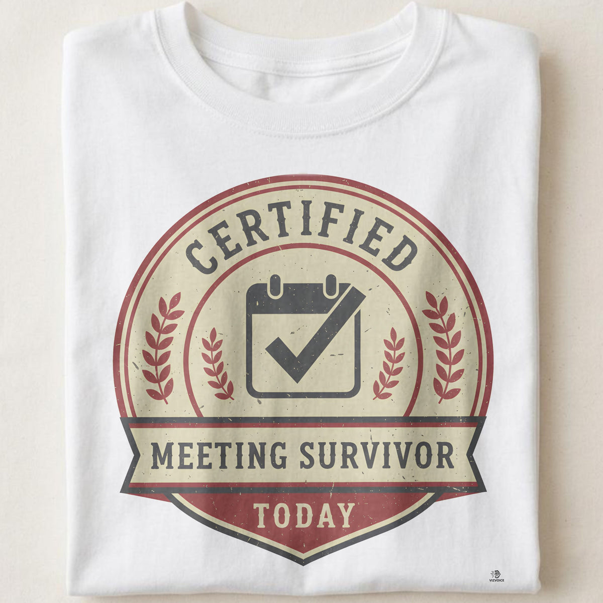 CERTIFIED MEETING SURVIVOR TODAY | Funny Office Life T-Shirt