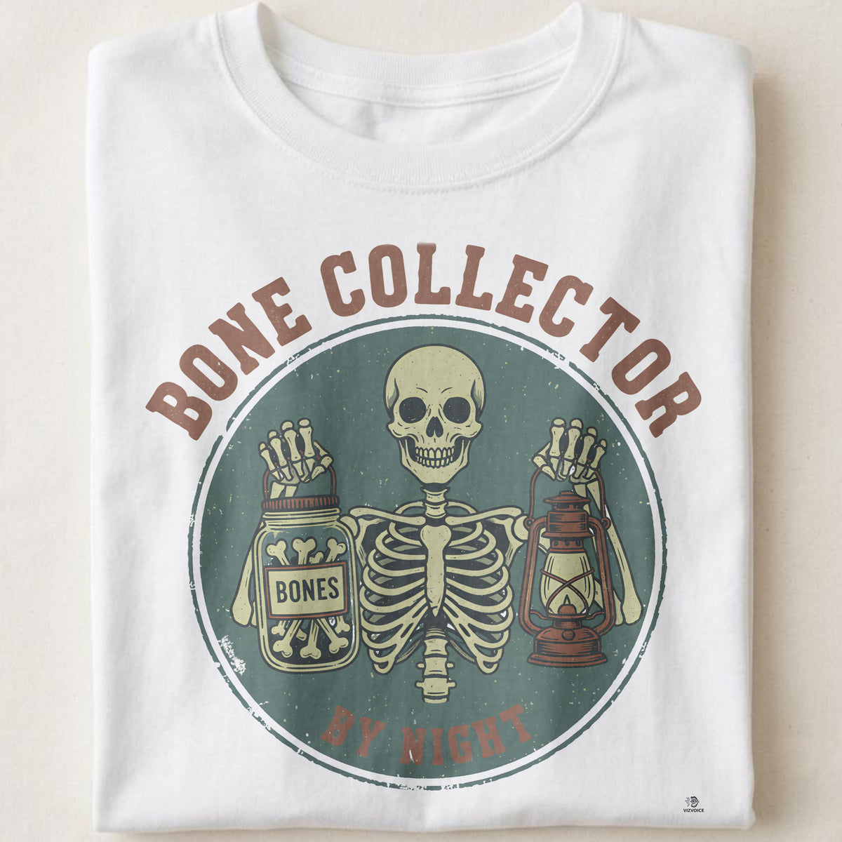 BONE COLLECTOR BY NIGHT | Funny Skeleton Humor T-Shirt