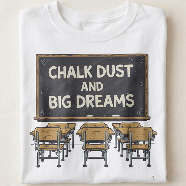 CHALK DUST AND BIG DREAMS | Fun Teacher T-Shirt