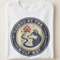 GUIDED BY THE WOLF WAY | Wild Animal Spirit T-Shirt - close up
