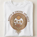 ROOTED IN SUNSHINE AND GRACE | Wildflower Soul T-Shirt - close up