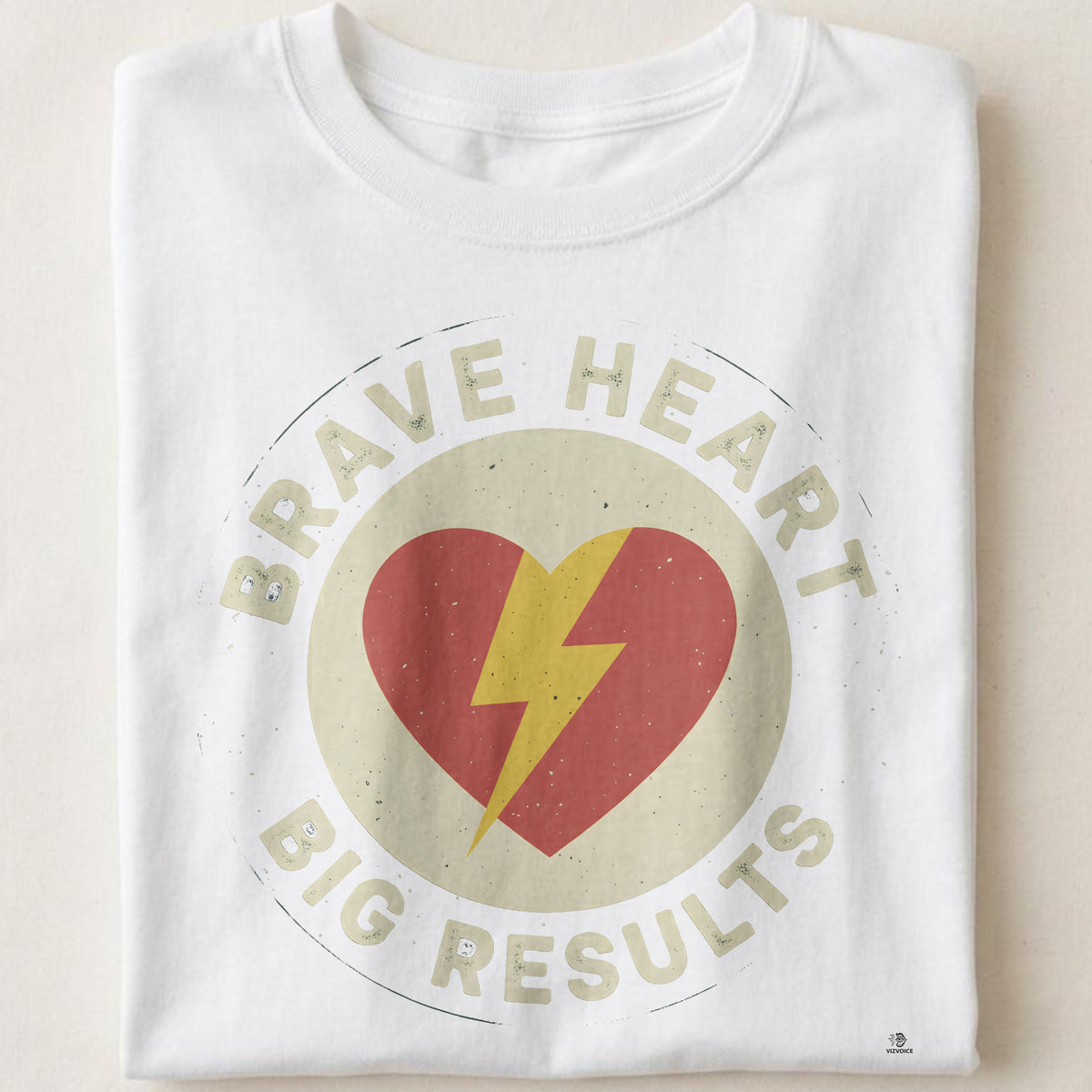 BRAVE HEART BIG RESULTS | Motivational T-Shirt for Winners