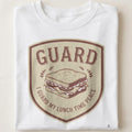 I GUARD MY LUNCH TIME PEACE | Funny Office Life T-Shirt - close up