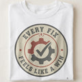 EVERY FIX FEELS LIKE A WIN | Mechanic Life T-Shirt - close up