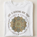 LOVE IS GATHERING HERE TODAY | Bridal Shower T-Shirt - close up