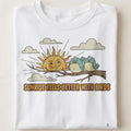 SUNRISE FEELS BETTER WITH BIRDS | Bird Watching T-Shirt - close up