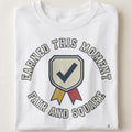 EARNED THIS MOMENT FAIR AND SQUARE | Honor Roll Graduation T-Shirt - close up