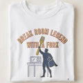 BREAK ROOM LEGEND WITH A FORK | Funny Office Life T-Shirt - close up