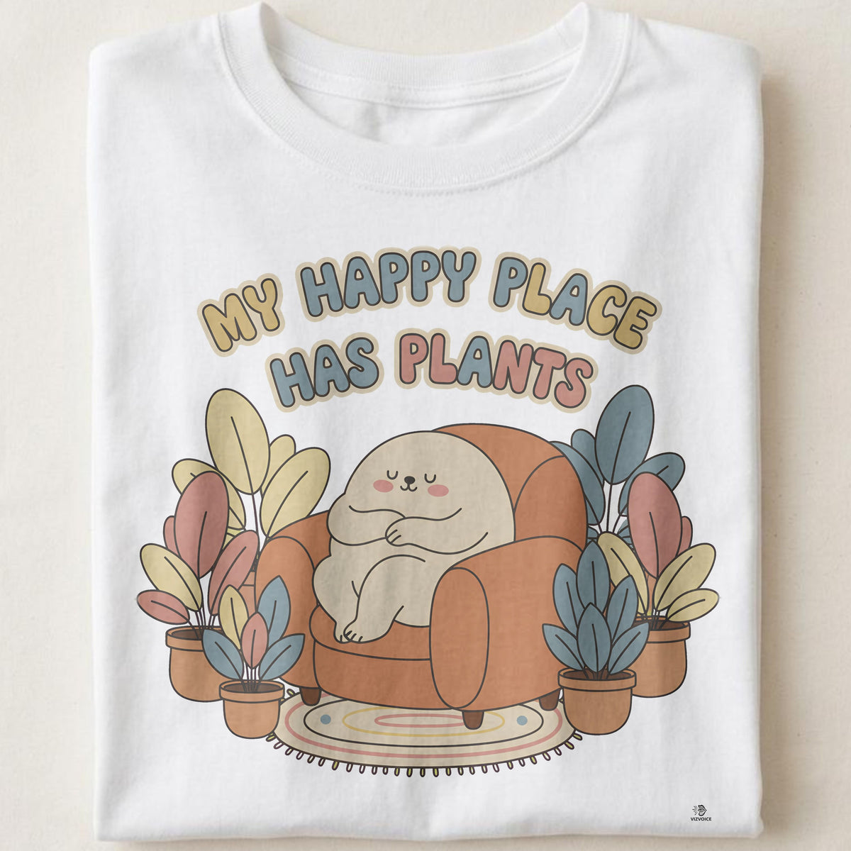MY HAPPY PLACE HAS PLANTS | Perfect T-Shirt for Plant Lovers