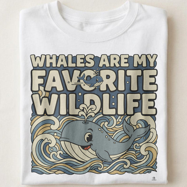 WHALES ARE MY FAVORITE WILDLIFE | T-Shirt for Whale Lovers