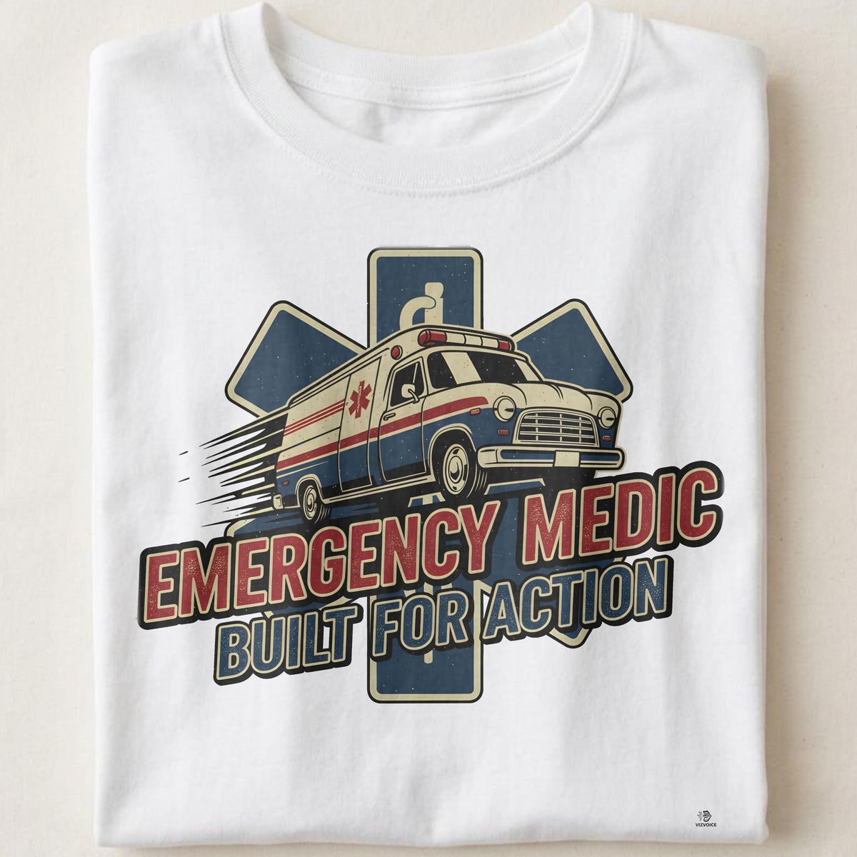 EMERGENCY MEDIC BUILT FOR ACTION | Fun Paramedic T-Shirt