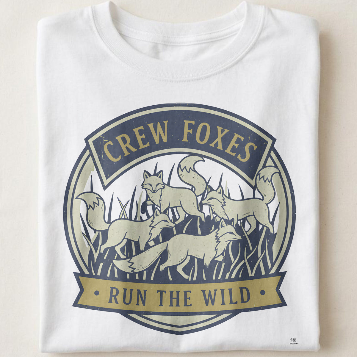 CREW FOXES RUN THE WILD | Funny Fox T-Shirt for Wild Animal Lovers