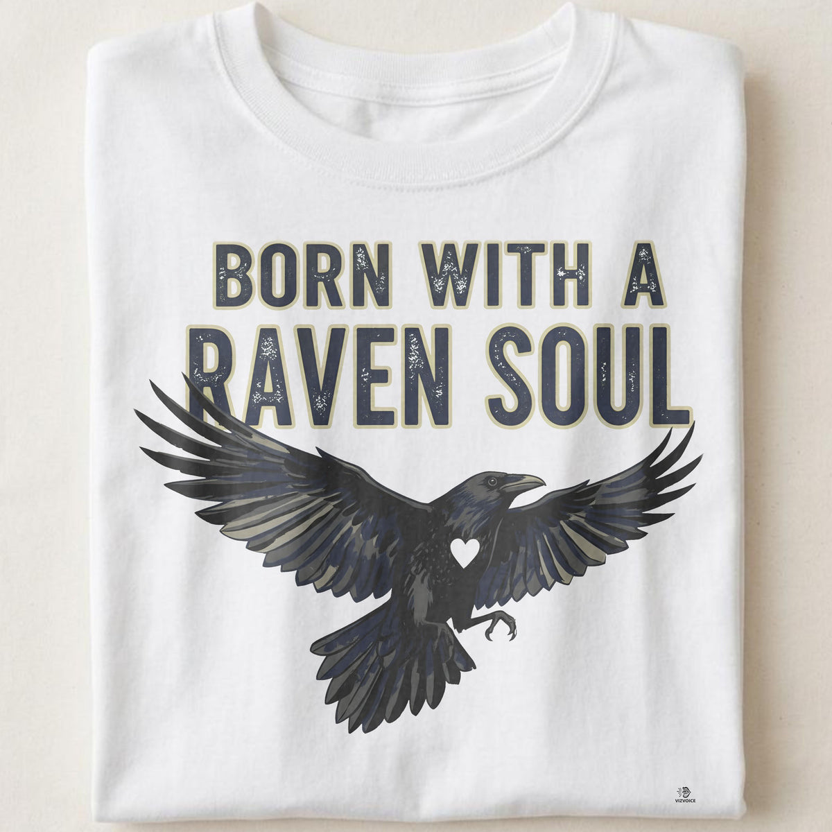 BORN WITH A RAVEN SOUL | Quirky Raven Soul T-Shirt