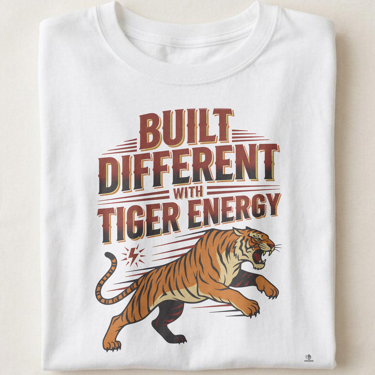 BUILT DIFFERENT WITH TIGER ENERGY | Wild Animal T-Shirt