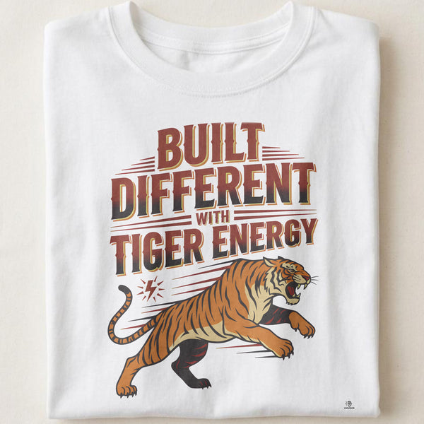 BUILT DIFFERENT WITH TIGER ENERGY | Wild Animal T-Shirt