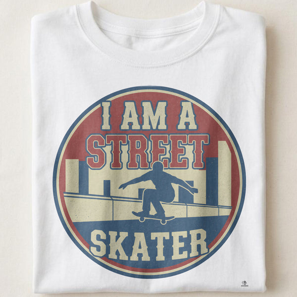 I AM A STREET SKATER | Cool Skateboarding T-shirt