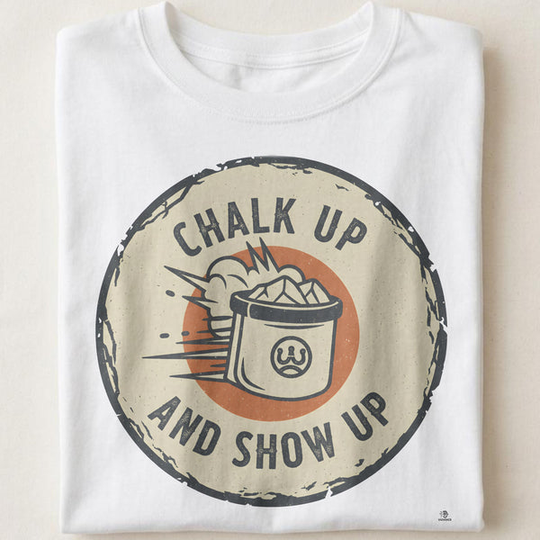 CHALK UP AND SHOW UP | Powerlifting Humor T-shirt