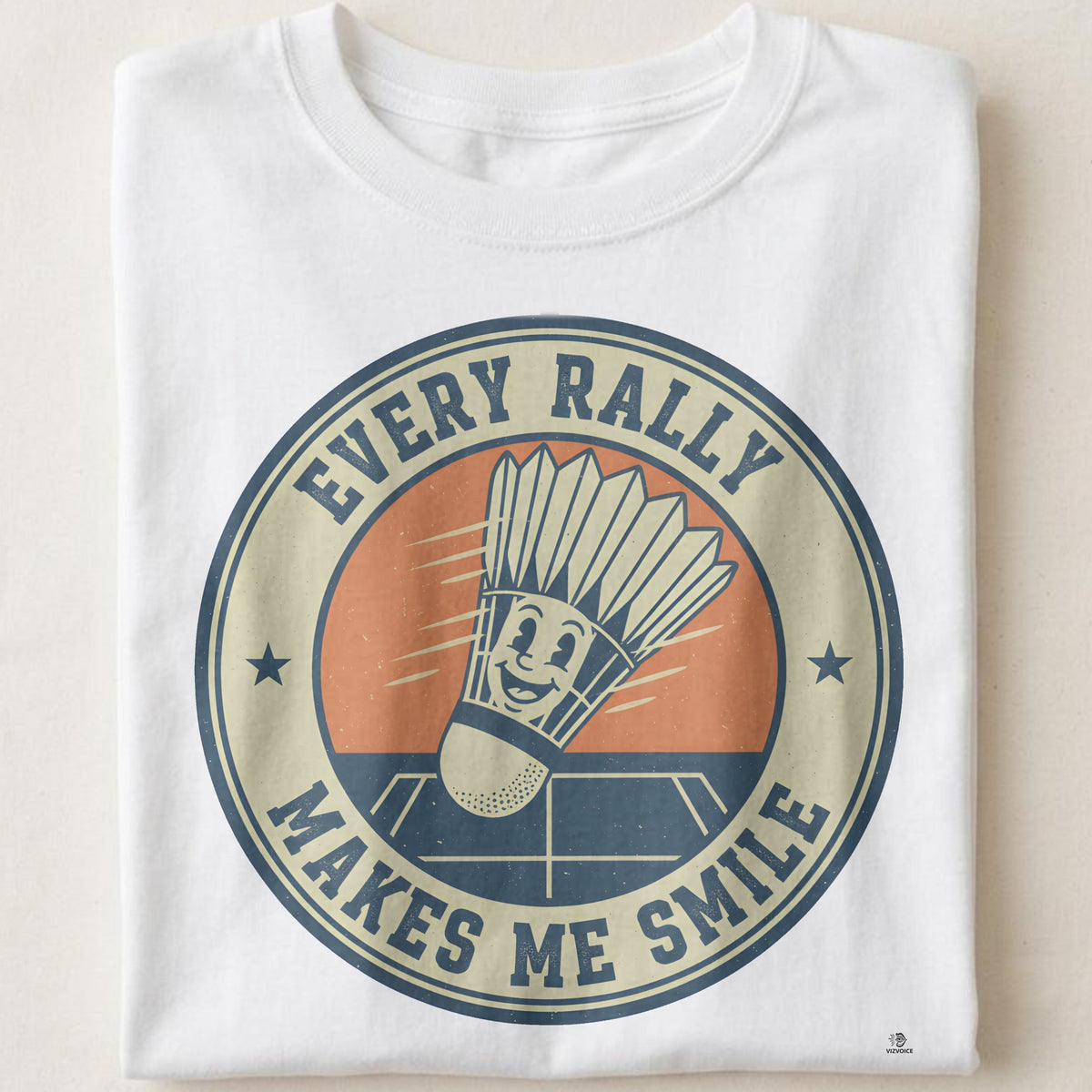 EVERY RALLY MAKES ME SMILE | Badminton T-Shirt for Enthusiasts