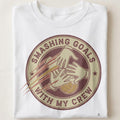 SMASHING GOALS WITH MY CREW | Fun Handball T-Shirt - close up