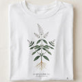Lemon Verbena Botanical Art T-Shirt | A Vintage Inspired Design - close up