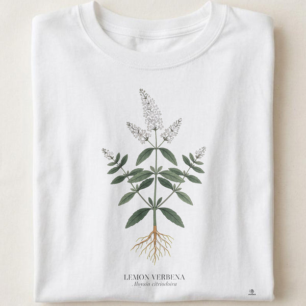 Lemon Verbena Botanical Art T-Shirt | A Vintage Inspired Design