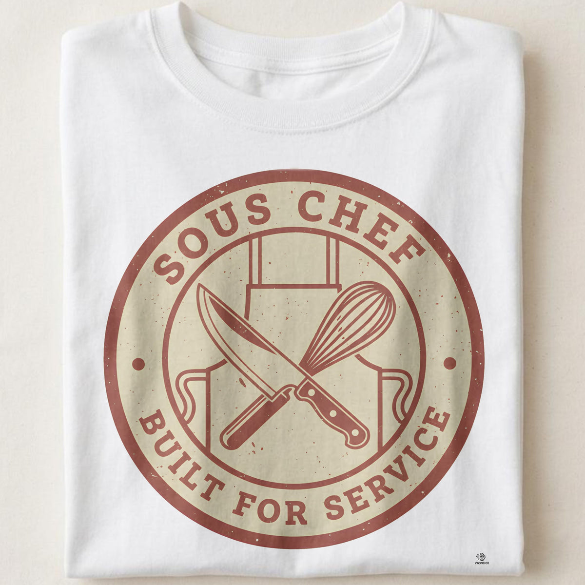 SOUS CHEF BUILT FOR SERVICE | Funny Chef T-Shirt