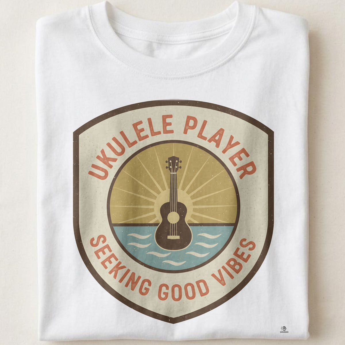 UKULELE PLAYER SEEKING GOOD VIBES | Fun T-shirt for Musicians