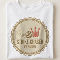 STRIKE CHASER BY NATURE | Funny Bowling T-Shirt - close up