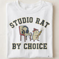 STUDIO RAT BY CHOICE | Funny Music & Arts T-Shirt - close up