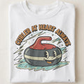 CURLER AT HEART ALWAYS | Funny Curling T-Shirt - close up