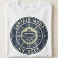 CAPTAIN MODE ON DECK | Fun Boating T-Shirt - close up