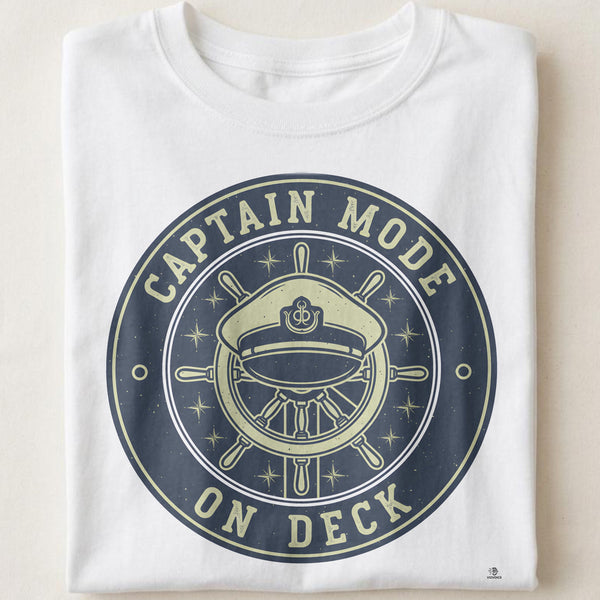 CAPTAIN MODE ON DECK | Fun Boating T-Shirt