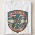 ROUGH SEAS STEADY HANDS | Nautical T-Shirt for Adventurers - close up