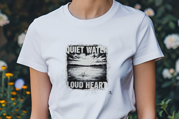 QUIET WATER LOUD HEART | Charming Fishing T-Shirt