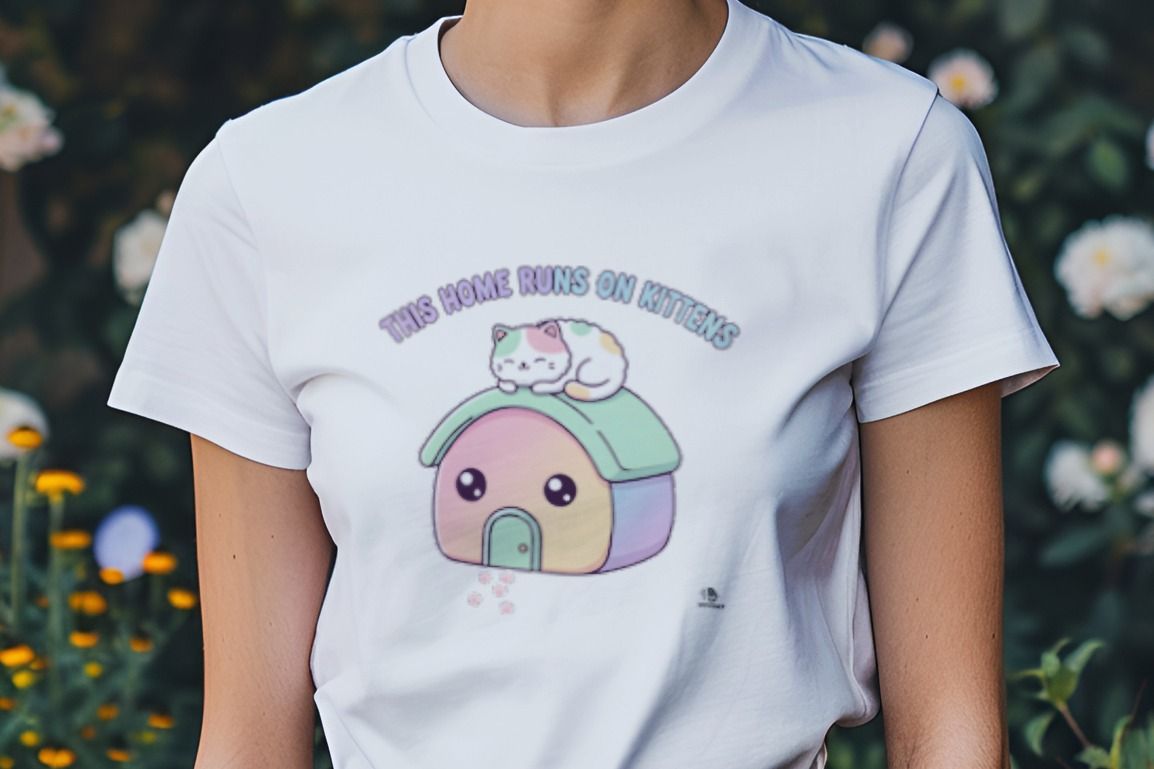 THIS HOME RUNS ON KITTENS | Cozy Kitten T-Shirt