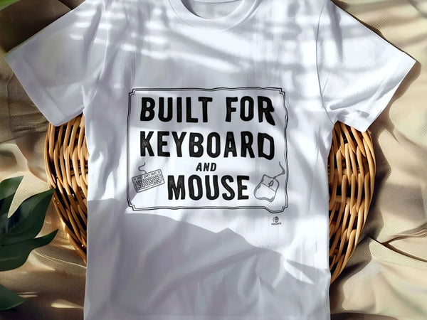 BUILT FOR KEYBOARD AND MOUSE | Funny PC Gamer T-Shirt