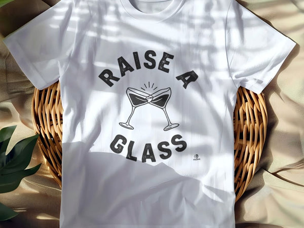 RAISE A GLASS | Funny Wine Lovers T-Shirt