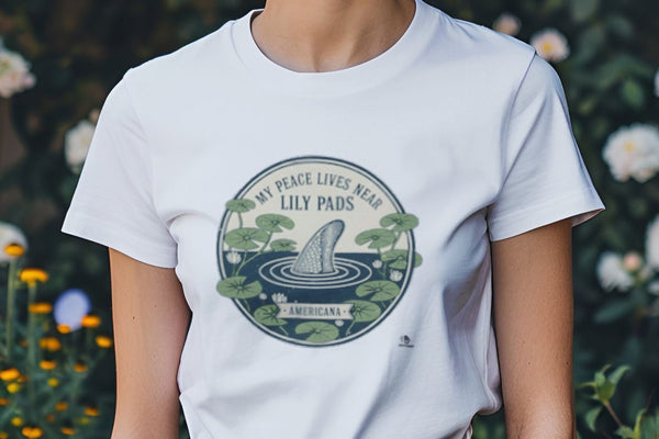 MY PEACE LIVES NEAR LILY PADS | Chill Bass Fishing T-Shirt
