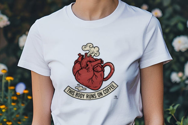 THIS BODY RUNS ON COFFEE | Funny Coffee Lover T-Shirt