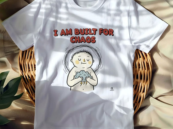 I AM BUILT FOR CHAOS | Sarcastic Dark Humor T-Shirt