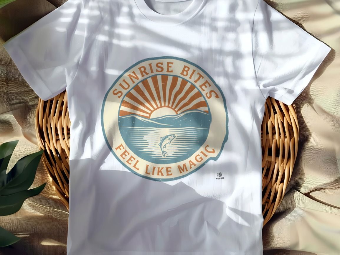 SUNRISE BITES FEEL LIKE MAGIC | Fun Fishing T-Shirt