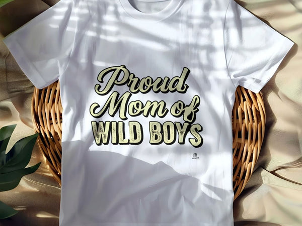 PROUD MOM OF WILD BOYS | Fun T-Shirt for Boy Moms