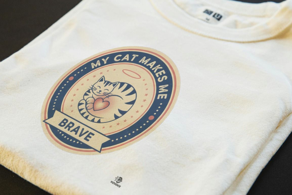 MY CAT MAKES ME BRAVE | Spooky Cat Owner T-Shirt