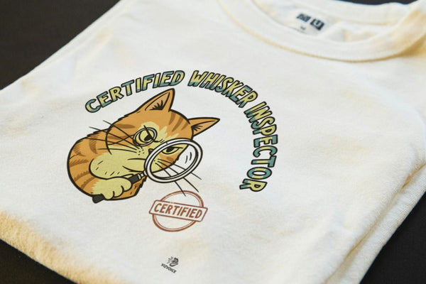 CERTIFIED WHISKER INSPECTOR | Funny Cat Lover T-Shirt