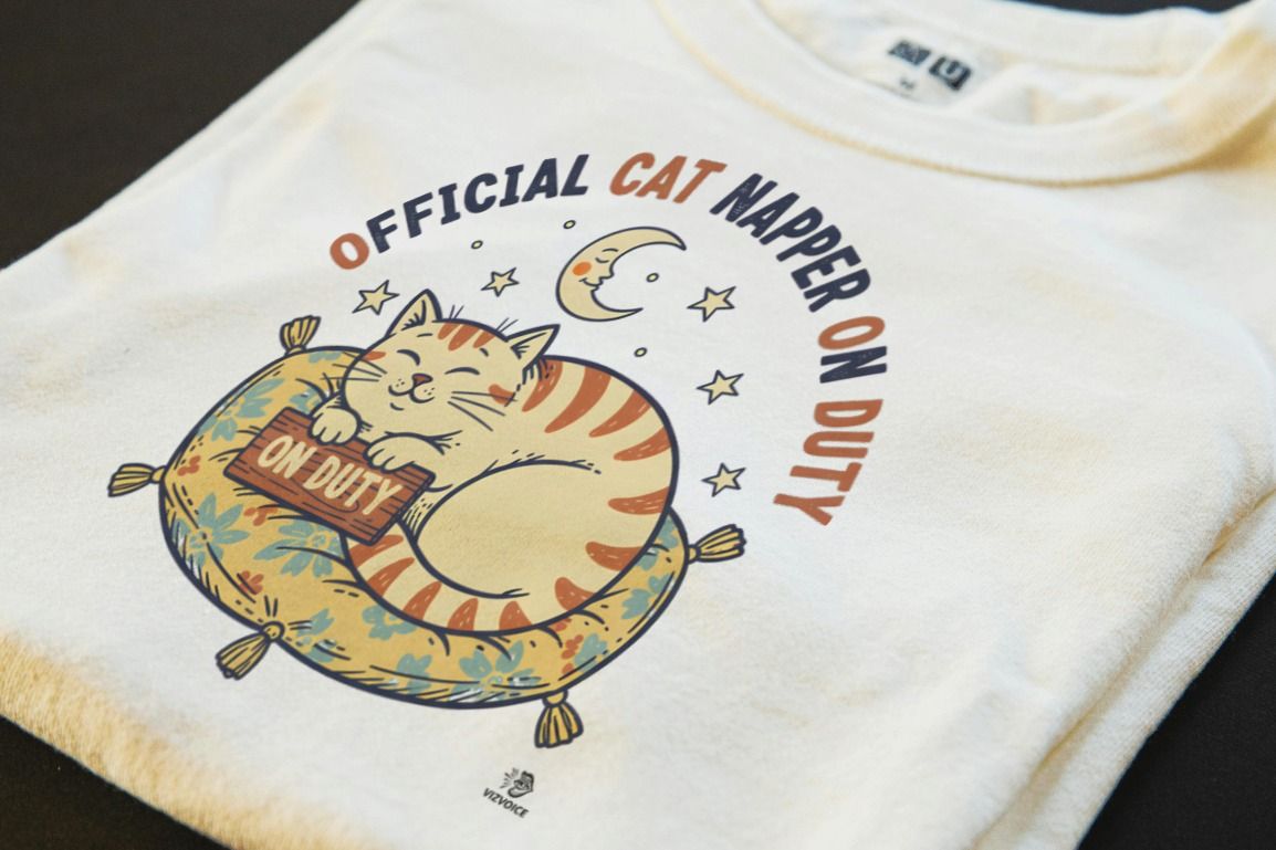 OFFICIAL CAT NAPPER ON DUTY | Purr-fect Cat Lover T-Shirt