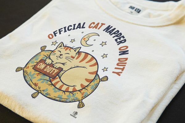 OFFICIAL CAT NAPPER ON DUTY | Purr-fect Cat Lover T-Shirt