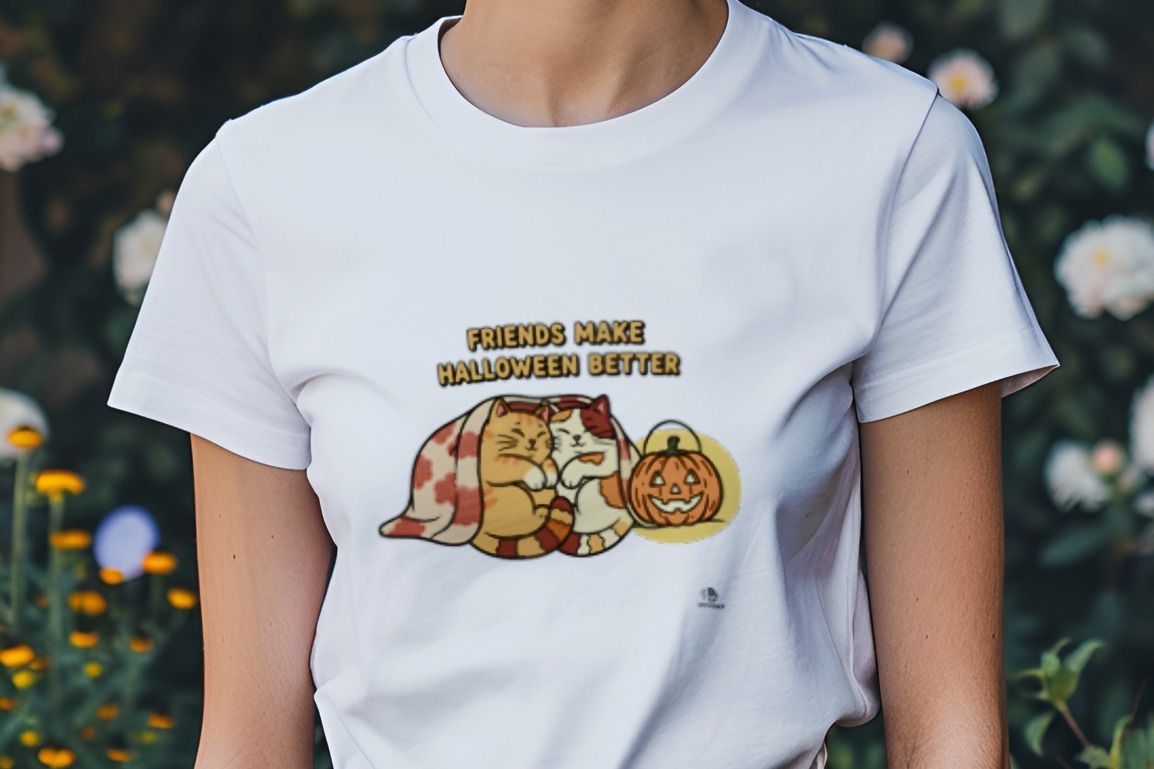 FRIENDS MAKE HALLOWEEN BETTER | Funny Cat Owner T-shirt
