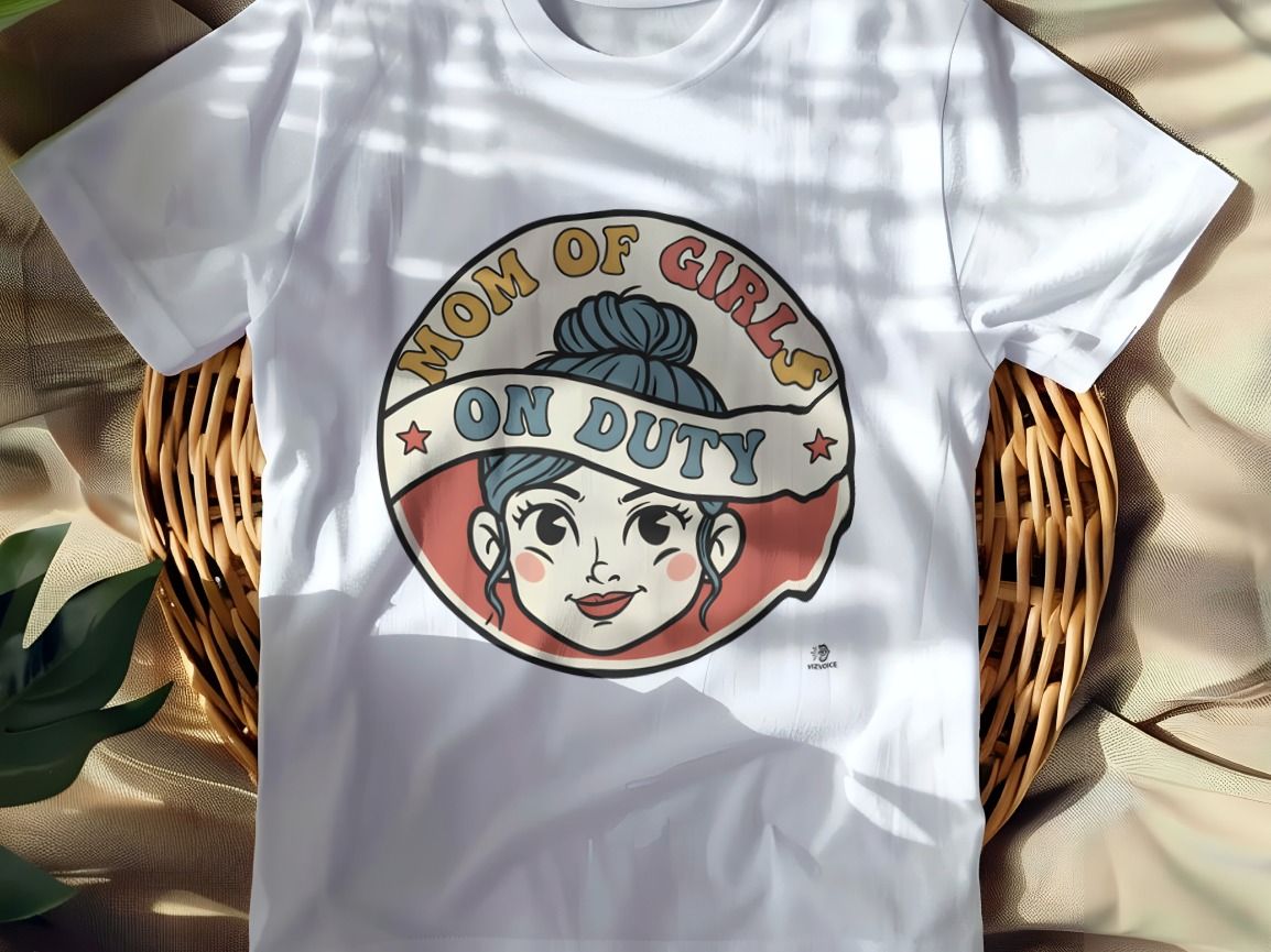 MOM OF GIRLS ON DUTY | Funny Girl Mom T-shirt